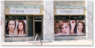 Window & Exterior Signage by Xtreme Sign for Lash Love